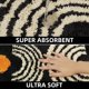 thumbnail image 2 of Alfombras de baño suaves y acogedoras y antideslizantes, absorbentes para la ducha Alfombrillas, lavables a máquina (negro/naranja), 2 of 5