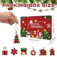 thumbnail image 2 of GOOHOCHY IMIKEYA 24 piezas Calendario de Adviento de Navidad Juguetes de Cuenta Regresiva Encantos de Resina Mini Adornos Colgantes de Navidad para Niños, 2 of 8