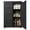 33"H-Black, variant on Asofer 40" H Kitchen Pantry Storage Cabinet with Adjustable Shelves, Food Pantry Cabinet with Magnetic Doors for Christmas Kitchen, Living Room, Dinning Room