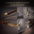 thumbnail image 4 of 2 Pack Frameless Reading Glasses Unisex Metal Square Readers Lightweight for Work Screen Use, 4 of 8