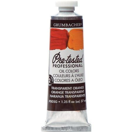 UPC: 0014173399373 | Grumbacher Pre-Tested Oil Color  37ml Tube  Transparent Orange