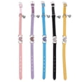 thumbnail image 1 of 5pcs Adorable Dog Collar Adjustable Rhinestone Cat Collar with Bell Pet Supply, 1 of 7