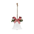 thumbnail image 2 of Christmas Bell Ornaments,Christmas Metal Gold Jingle Bells,Bells with Red Bow and Berry Tree Hanging Ornament,Xmas Ornament Ringbell for Christmas Tree Pendant Holiday Decoration(White), 2 of 5