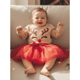thumbnail image 5 of BemeyourBBs Toddler Baby Girl Christmas Outfit Reindeer Long Sleeve Sweatshirt and Tulle Tutu Skirt 2 Piece Set Xmas Clothes, 5 of 9