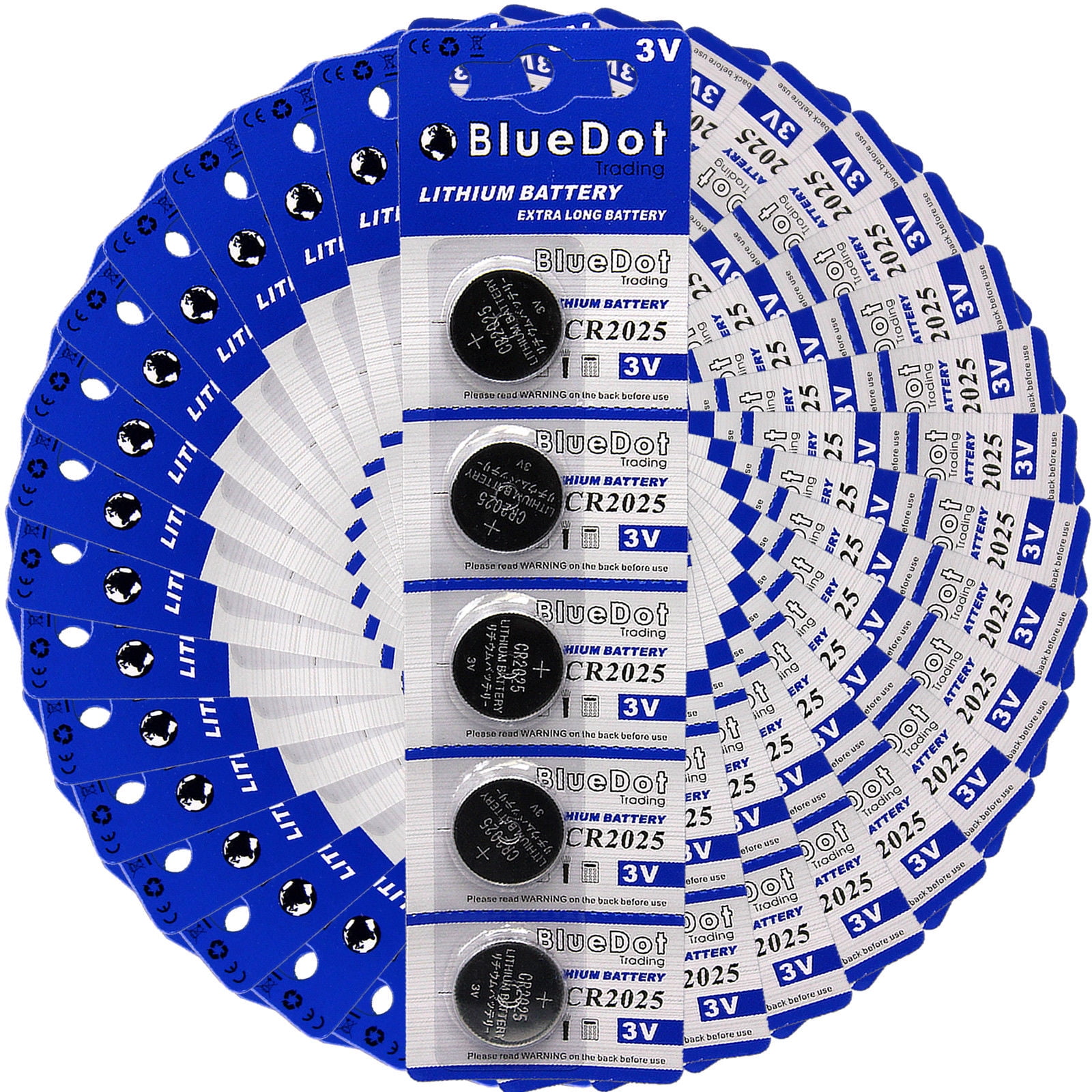 BlueDot Trading 3V Lithium Batteries, 100 CR2025 Walmart Canada
