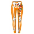 thumbnail image 5 of Gyexs Halloween Legging for Plus Women Funny Graphic High Waist Leggings Pumpkin Ghost Printed Gym Yoga Pants Halloween Pj Pants #04 Orange Size XXL, 5 of 5