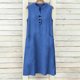 thumbnail image 2 of TaTaai Women's Loose Fit Slip Dress Solid Color Sleeveless V-Neck Linen Feel Button Front Casual Maxi Dress Summer Pocket Detail Gift, 2 of 7
