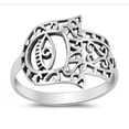thumbnail image 1 of Oxidized Filigree Evil Eye Hand of God Ring .925 Sterling Silver Band Jewelry Female Male Size 7, 1 of 4