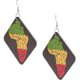 thumbnail image 1 of 2 Pendientes Colgantes De Gancho De Madera Para Mujeres , Joyería Con Estampado De Mapa, Estilo G Hugo Pendientes colgantes de madera, 1 of 10