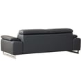 thumbnail image 2 of Dark Gray Top Grain Leather - Chrome Legs - Reading Nook - Comfortable Reading, 2 of 6