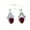 ruby, variant on Solid 925 Sterling Silver Dangle Drop Earrings For Women, Natural Ruby Gemstone Statement Earrings, Unique July Birthstone Handcrafted Earrings