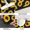 thumbnail image 5 of Black Sunflower Kitchen Rugs Mat Farmhouse Style Sunflower Rug Anti Fatigue Kitchen Rug Set PVC Non Slip Waterproof Washable Rug (47.2x17.7 23.6x17.7), 5 of 6