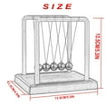 thumbnail image 7 of Newton Cradle Balance Ball Newton Cradle Pendulum Swing Ball Gift for Christmas Newyear Birthday 5 Steel Ball Black, 7 of 7