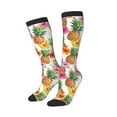 thumbnail image 2 of Daiia Sports Socks Hawaiian Pineappl Printed Novelty Crew Socks for Men Women Knee High Socks Cotton Socks Soft & Breathable Support Unisex Socks, 2 of 9