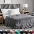 thumbnail image 5 of Cozy Microfiber Extra Soft Solid Color Throw Bed Blanket King - Brown, 5 of 5