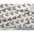 thumbnail image 2 of Soimoi Brown Modal Satin Fabric Floral & Paisley Print Fabric by the Yard 42 Inch Wide, 2 of 3