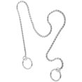 thumbnail image 1 of EXHUMKY Stainless Steel Dog Chain Silver Metal Snake Chain for Medium Pets, 1 of 8