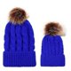 thumbnail image 1 of Outdoor ladies winter thermal knitted wool twist ski cap (blue)1 pieces, 1 of 5