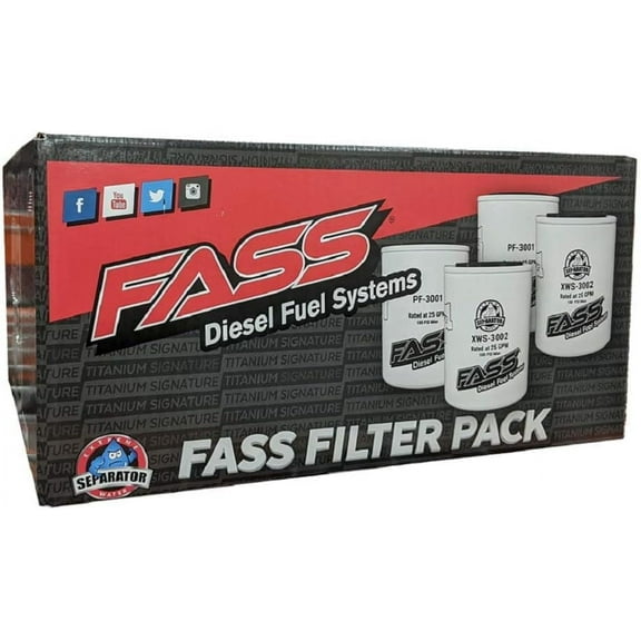 Fass Fuel Filter Fass Fuel Systems Titanium Series Fuel Filter  XWS-3002/PF-3001  Pack Of 4(2each)