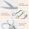 thumbnail image 2 of wqlpp-3 Pcs Small Folding Scissors, Mini Craft Scissors, Foldable Scissors Multi-Purpose, Travel Scissors Safety for Home Office Nurses Fabric Sewing Fishing, Stainless Steel, Gold, Rose Gold, Silver, 2 of 4
