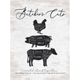 thumbnail image 2 of Lettered And Lined 12x14 White Modern Wood Framed Museum Art Print Titled - Butchers Cuts, 2 of 4