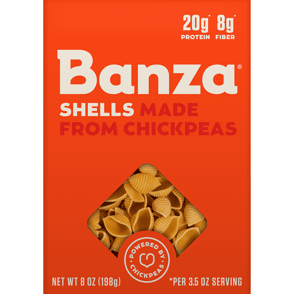 Banza Gluten Free Pasta Shells, Chickpea Pasta, High Fiber & High Protein,  8 oz 