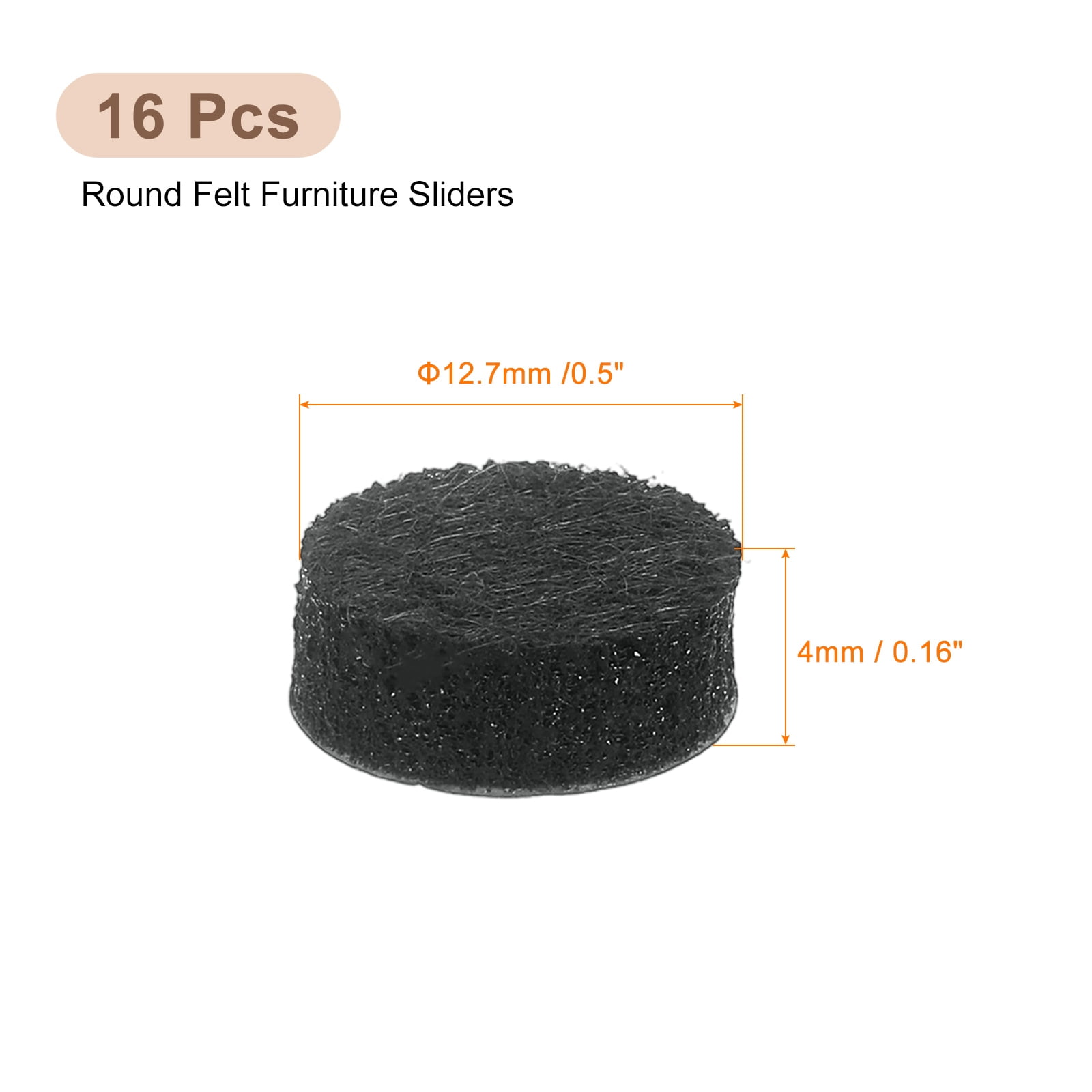 Unique Bargains Polyvinyl Chloride Table Leg Caps Floor Protector 16 Pcs 0.5"