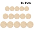 thumbnail image 2 of Durable Plastic Wood Blocks for DIY Crafts Use Beige Color Smooth Surface 15 Pieces 5x1.2cm, 2 of 5