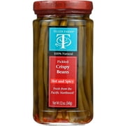Tillen Farms Pickled Hot & Spicy Crispy Beans, 3-Pack 12 Ounce Jars