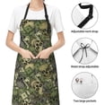 thumbnail image 4 of Kdxio Green Skulls Apron with Pockets Adjustable Kitchen Aprons for Men Women Waterproof Aprons for Cooking,Drawing,Crafting, Baking Household Cleaning, 4 of 8