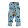 thumbnail image 5 of Kll Womens Monkeys Swinging From Palms Print Pajama Pants Soft Pajama Bottoms For Women Cozy Lounge Pants, 5 of 9