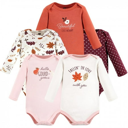 UPC: 0660168183344 | Hudson Baby Infant Girl Cotton Long-Sleeve Bodysuits  Fall  9-12 Months