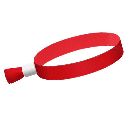 100 Pcs Cloth Event Wristbands, Colored Wrist Bands for Events, Concert Strap (Red)