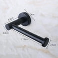 thumbnail image 2 of Stainless Toilet Paper Holder Half Open Tissue Roll Dispenser Wall Punching_Black, 2 of 7