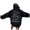 Black, variant on Women's Letter Print Long Sleeve Hoodie with Pockets Brown XXL