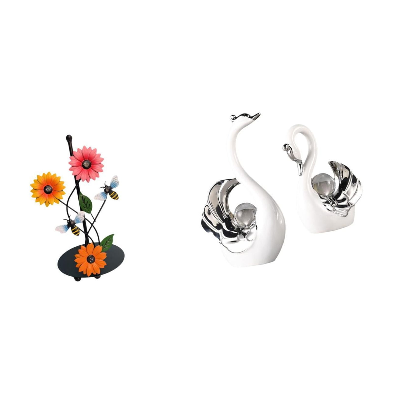 Fiocias Toilet Paper Holder Paper Towel Holder Countertop Swan Statue Modern Ceramic Animals Sculpture Decoration Artistic Iron Ceramic Material Sui