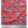 thumbnail image 1 of Soimoi Orange Satin Silk Fabric Lighthouse & Ship Wheel Nautical Decor Fabric Printed Yard 42 Inch Wide, 1 of 1