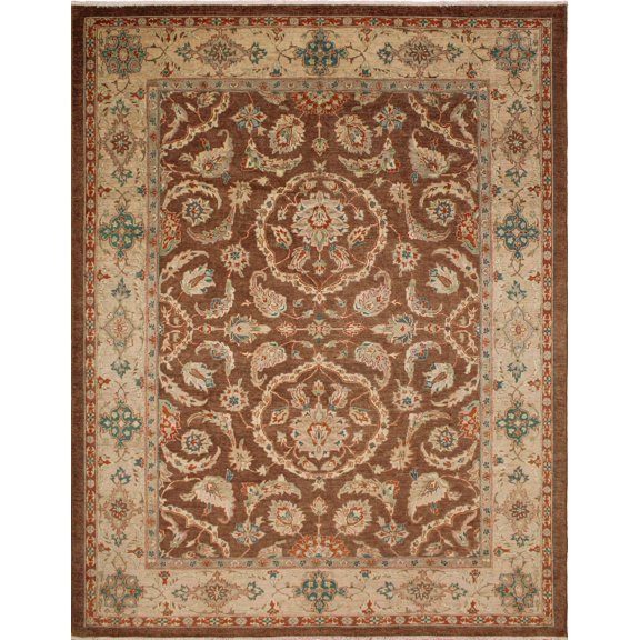 Peshawar Salikha Brown/Beige Rug, 9'1" x 11'8"