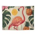 thumbnail image 5 of Orinice for living room decoration Tapestry wall hangings Tapestry flamingos and pineapple wall decorations Tapestries Bedroom aesthetics wall decorations Tapestries Dormitory background tapestries, 5 of 6