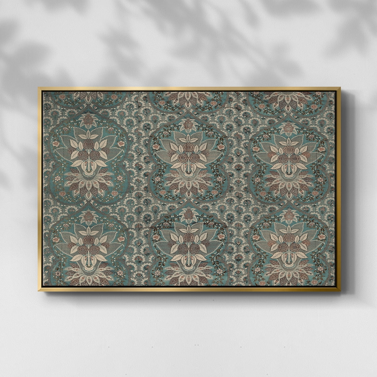 Vintage Abstract Print-X Framed in Silver Wood Gallery Wrapped Canvas 27 in. x 41 in.