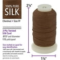thumbnail image 4 of The Beadsmith Pure Silk Cord – Chestnut, Size FF (0.381 mm), 115 Yards (345 ft), 1/2 oz Spool, 4 of 8