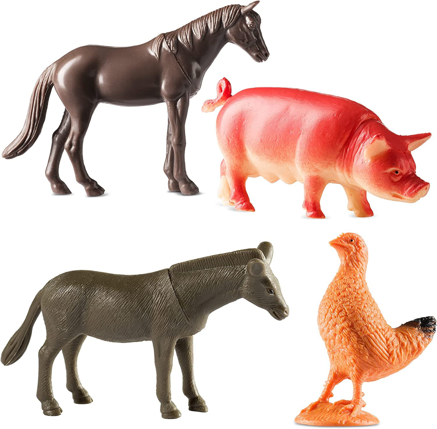 Aydinids 10 Pcs Miniature Farm Animal Figurines Realistic Barn