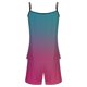 thumbnail image 5 of Sexy Pijama Conjunto para las Mujeres Gradiente Eslinga sin Mangas Tanque Empalme Pantalones Cortos Casual Pijamas Conjunto, Poliéster, 5 of 5