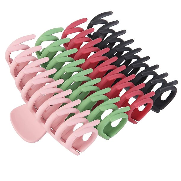 Pinzas grandes para El pelo YONGSHENG antideslizante 4,3 pulgadas negro vino verde rosa claro