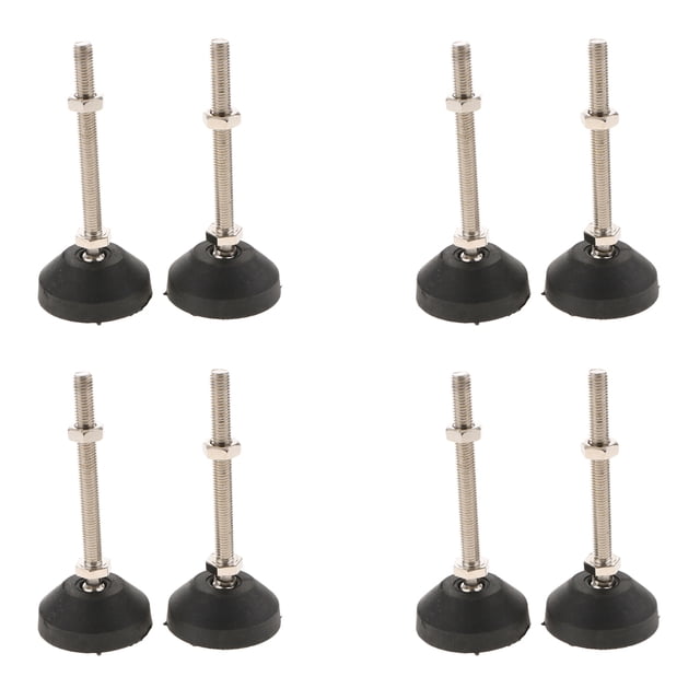 8 Piezas De Nivelación De Pata Muebles Pies De Nivelación de material acero Al Carbono Para Banco De Trabajo, , pequeña sala, Giratorio , 60 M10x100mm yotijar Pies de nivelación ajustables