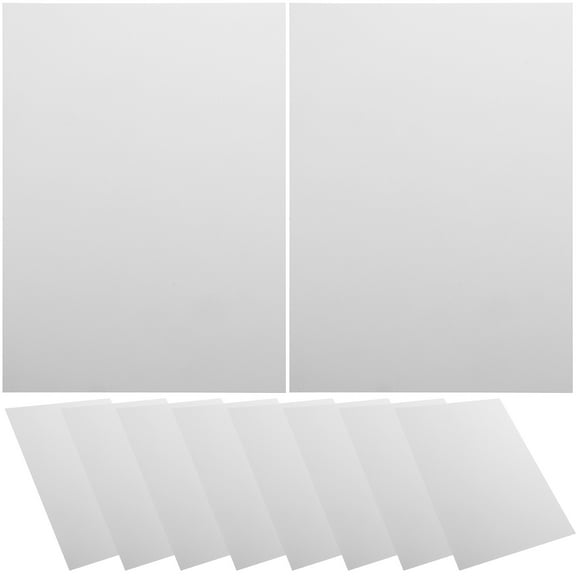 STOBOK 10Pcs White Moldable Plastic Sheets Hard Plastic Panels for Crafts Decoration Projects Display