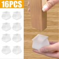 thumbnail image 4 of Silicone Chair Caps, Silicone Glides Caps, Square Chair Leg Cover Pads, Silicone Chair Leg Caps To Prevent Scratches And Noise, 35-40mm/16 Pcs, 4 of 5