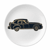 Black Classic Cars Pattern Outline Plate Decorative Porcelain Salver Tableware Dinner Dish