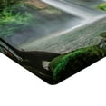 thumbnail image 2 of Ambesonne Green Fitted Sheet, Waterfall Nature Exotic, Full Size, White Green, 2 of 3