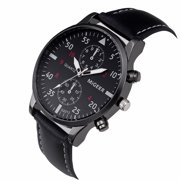 Weicam 6 Pcs Wholesale Watches Men Retro Leather Strap Watch Analog Quartz Wrist Watches